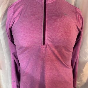 Nike Pink Dri-FIT Quarter-Zip Top